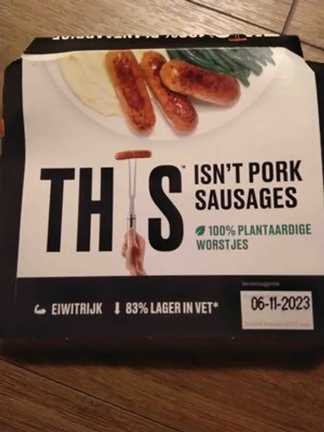 This vegetarische worstjes front packaging