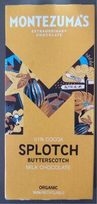 Montezuma Splotch Butterscotch milk chocolate