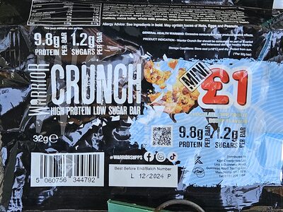 Warrior Crunch Mini 24x Protein Bars - Choc Chip Cookie Dough