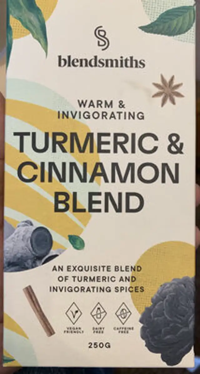 Turmeric & cinnamon blend front packaging