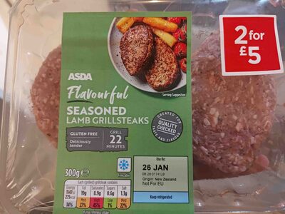 Seasoned lamb grillsteaks