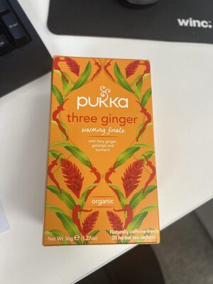 Three ginger organic tea