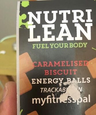 Energy balls caramelised biscuit front packaging
