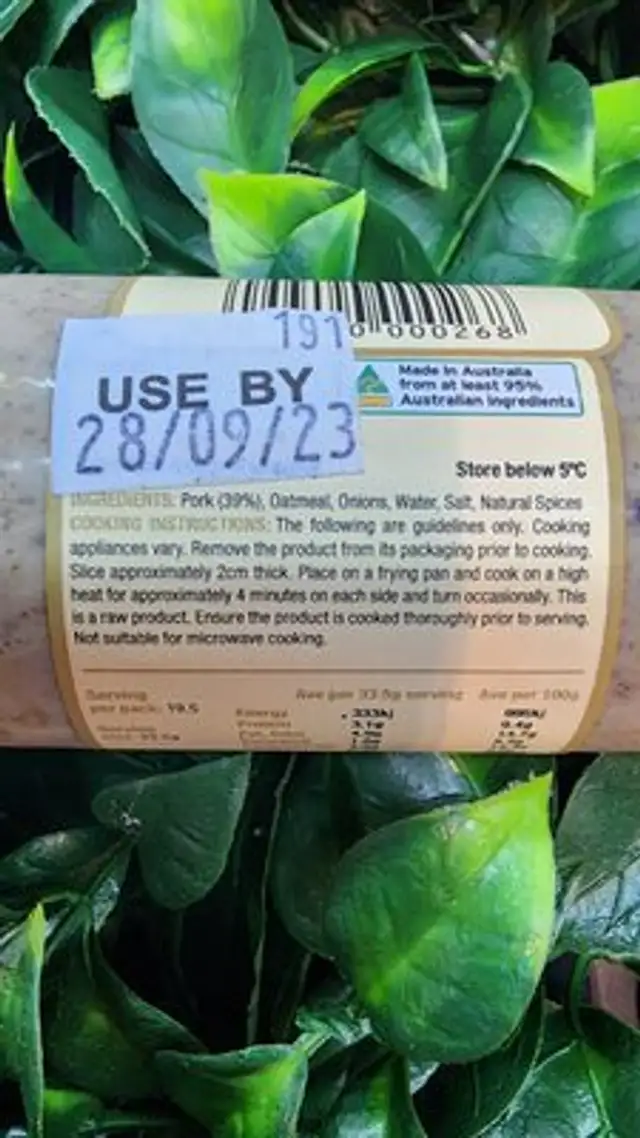 WhitePudding ingredients label