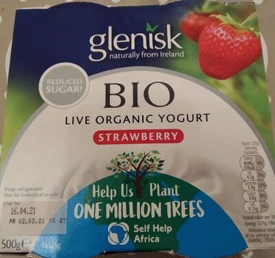 Bio live organic yogurt strawberry