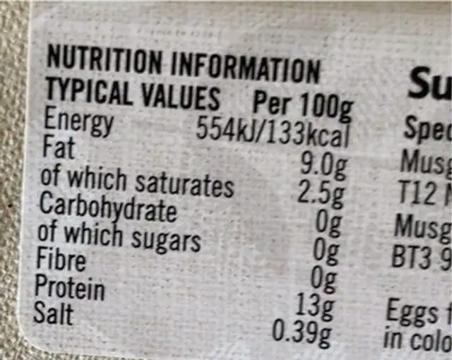 Medium 6 fresh irish eggs nutrition facts table