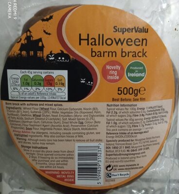 Halloween barm brack front packaging
