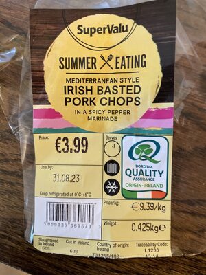 Irish Basted Pork Chops