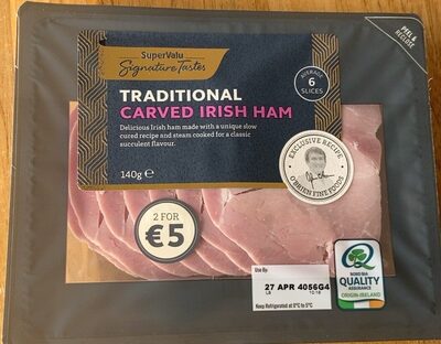 Traditional carved irish ham