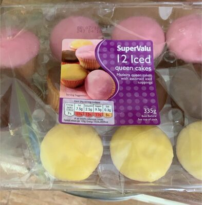 12 Pack Iced Queen Cakes front packaging