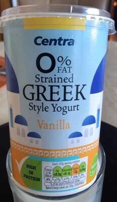 0% Fat Greek Style Yogurt vanilla