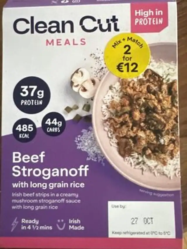 Beef Stroganoff front packaging
