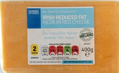 Irish Reduced Fat Medium Red Cheese