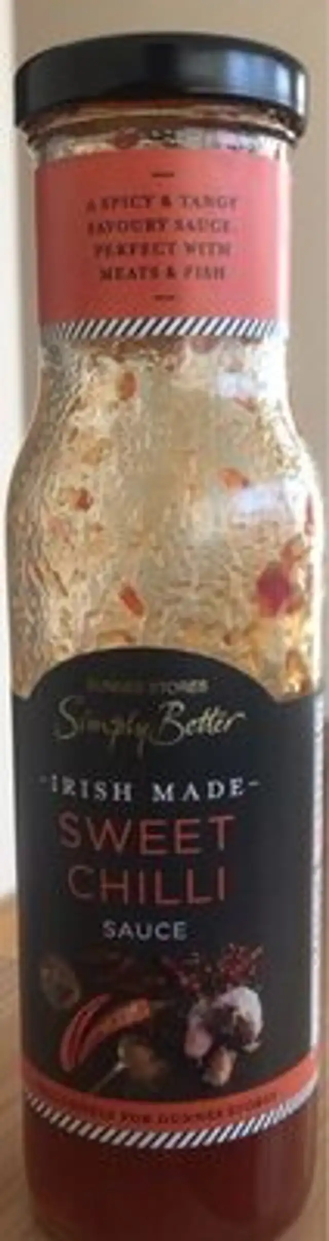 Irish made sweet chilli sauce front packaging
