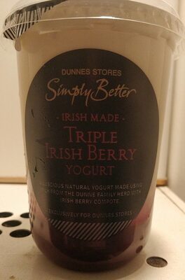 triple berry yogurt front packaging