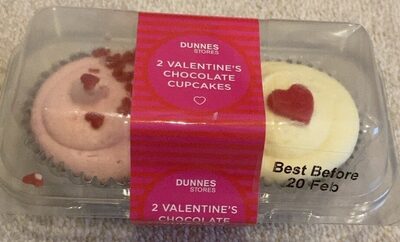 2 Valentine’s Chocolate Cupcakes