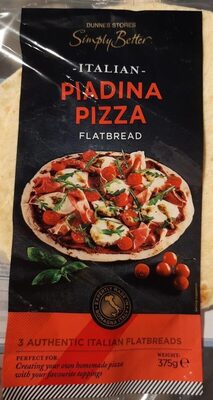 Italian piadina pizza flatbread front packaging