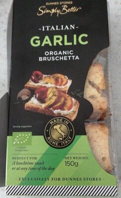Garlic organic bruschetta