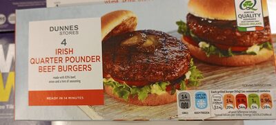 Irish quarter pounder beef burger