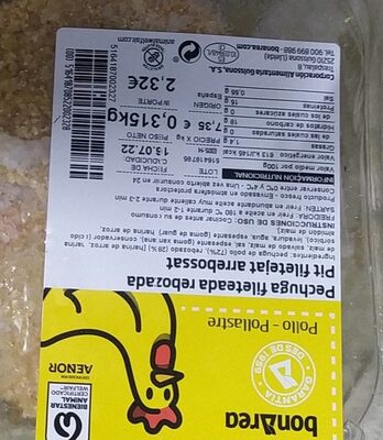 Pechuga fileteada rebozada