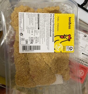 Pechuga fileteada rebozada