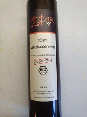 Süsser Weintraubenessig