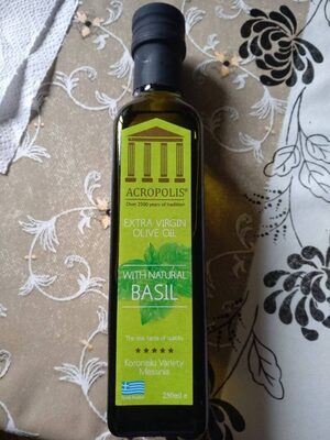 Extra virgin olive oil with basil