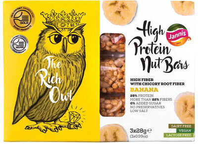 High Protein Nut Bar with Banana front packaging