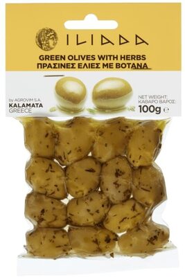 Oliven Grønn m/Urter 100g Iliada front packaging