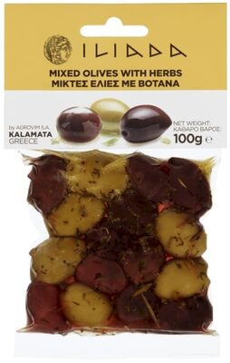 Olivenmiks Kalamata m/Urter 100g Iliada