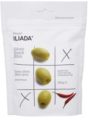 Oliven Grønn m/Chili u/Sten 120g Iliada