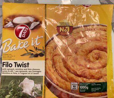 Filo Twist with Spinach front packaging