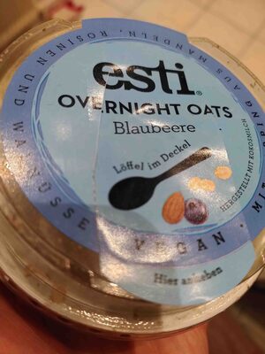 Overnight oats Blaubeere front packaging