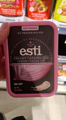 Caramelised onion cheese dip front packaging