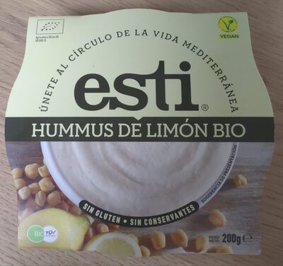 Hummus de Limón Bio front packaging
