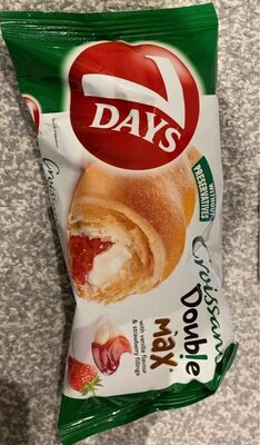 Croissant relleno de fresa y vainilla front packaging