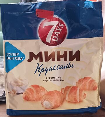 МИНИ Круассаны с кремом со вкусом "ваниль".