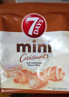 7Days Mini Croissants With Millefeuille Flavour Filling 60g