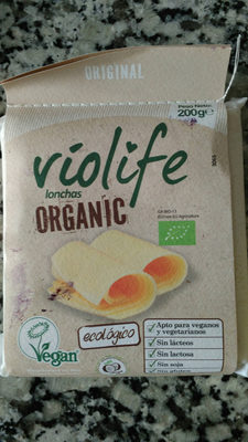 Queso Violife Organic. Lonchas front packaging