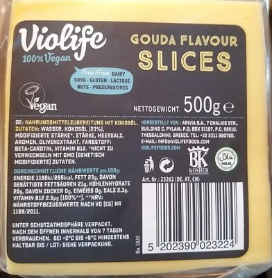 Violife Gouda Flavour Slices front packaging