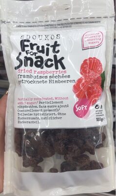 Framboises séchées front packaging