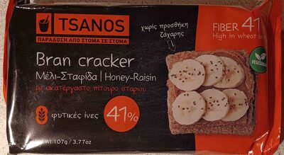 Bran cracker Honey-Raisin