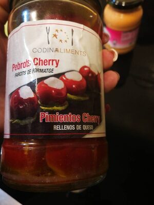 pimientos cherry rellenos de queso