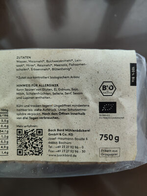 Glutenfreies Bio-Brot