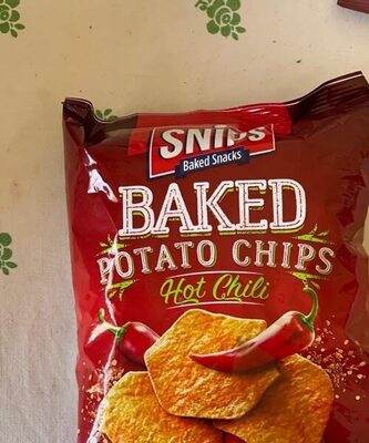 Hot chili baked potato chips