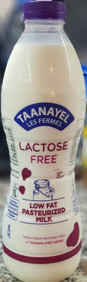 Taanayel Les Fermes Lactose Free Low Fat Pasteurized Milk