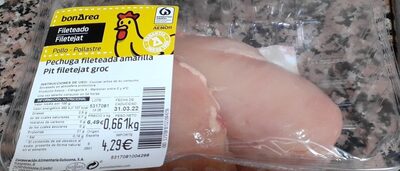 Pechuga fileteada amarilla front packaging