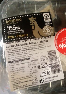 Muslo abierto para brasa