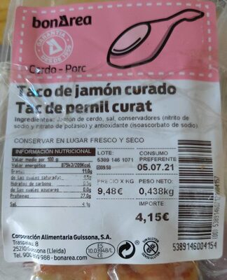 Jamon curado