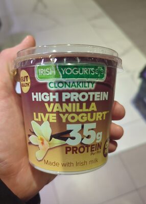 high protein vanilla live yoghurt